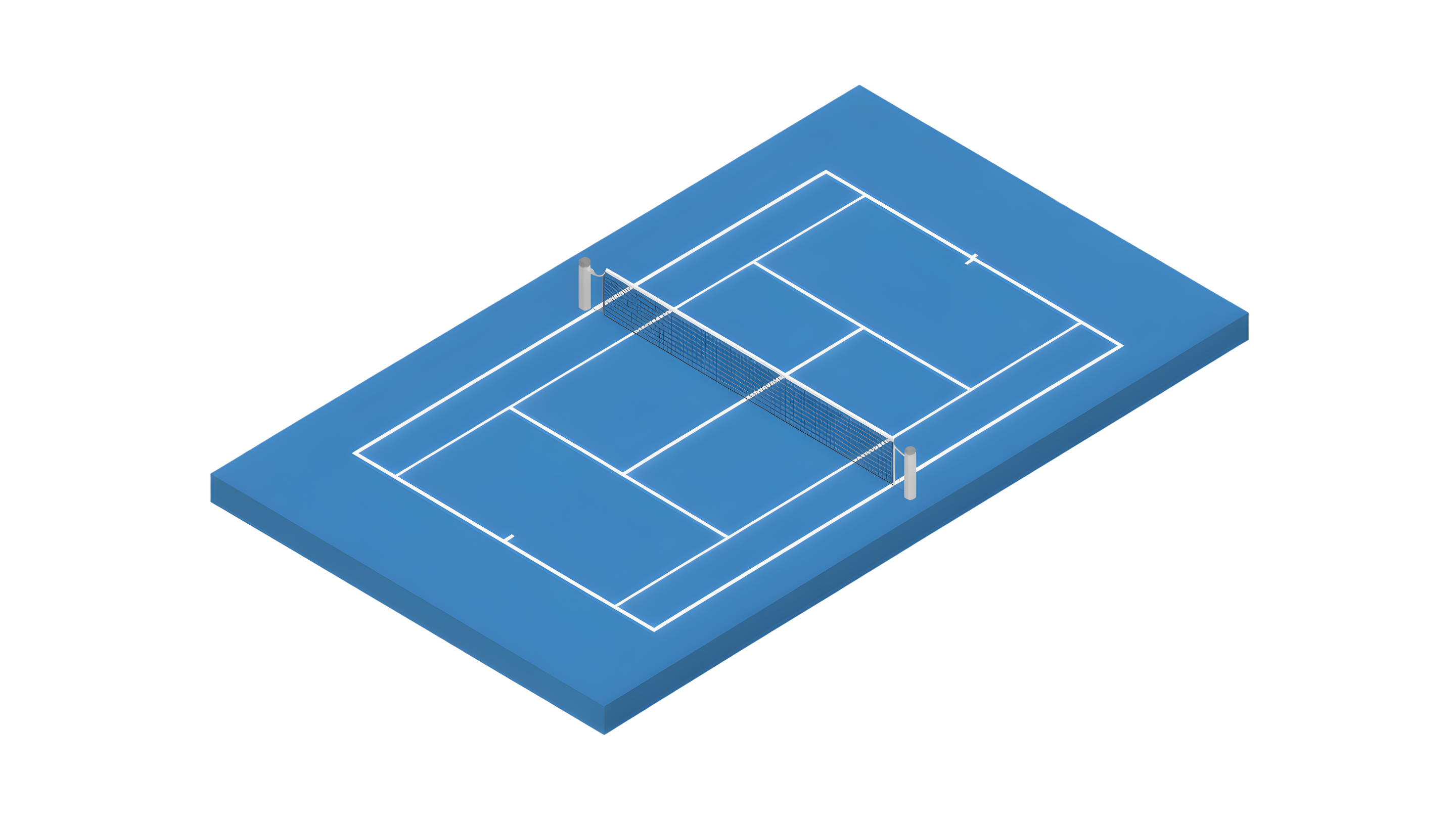 Render 3D de uma quadra de Tênis